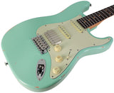 Suhr Select Classic S Antique HSS Guitar, Roasted Neck, Surf Green - Humbucker Music
