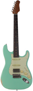 Suhr Select Classic S Antique HSS Guitar, Roasted Neck, Surf Green