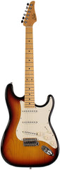 Suhr Classic S Antique Guitar, 3 Tone Burst, Maple