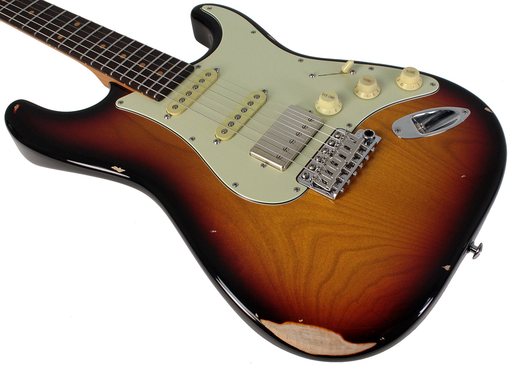 Suhr Select Classic S Antique HSS Guitar, Roasted Neck, 3-Tone
