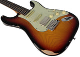 Suhr Select Classic S Antique HSS Guitar, Roasted Neck, 3-Tone Sunburst - Humbucker Music