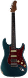 Suhr Select Classic S Antique HSS Guitar, Roasted Neck, Ocean Turquoise Metallic, Tortoise Shell