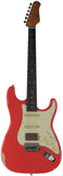 Suhr Select Classic S Antique HSS Guitar, Roasted Neck, Fiesta Red - Humbucker Music