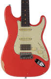 Suhr Select Classic S Antique HSS Guitar, Roasted Neck, Fiesta Red - Humbucker Music