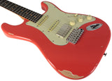 Suhr Select Classic S Antique HSS Guitar, Roasted Neck, Fiesta Red - Humbucker Music