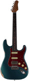 Suhr Select Classic S Antique HSS Guitar, Roasted Neck, Ocean Turquoise Metallic, Tortoise Shell