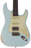 Suhr Select Classic S Antique HSS Guitar, Roasted Neck, Sonic Blue - Humbucker Music