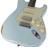 Suhr Select Classic S Antique HSS Guitar, Roasted Neck, Sonic Blue - Humbucker Music