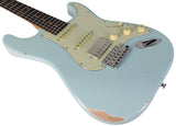 Suhr Select Classic S Antique HSS Guitar, Roasted Neck, Sonic Blue - Humbucker Music