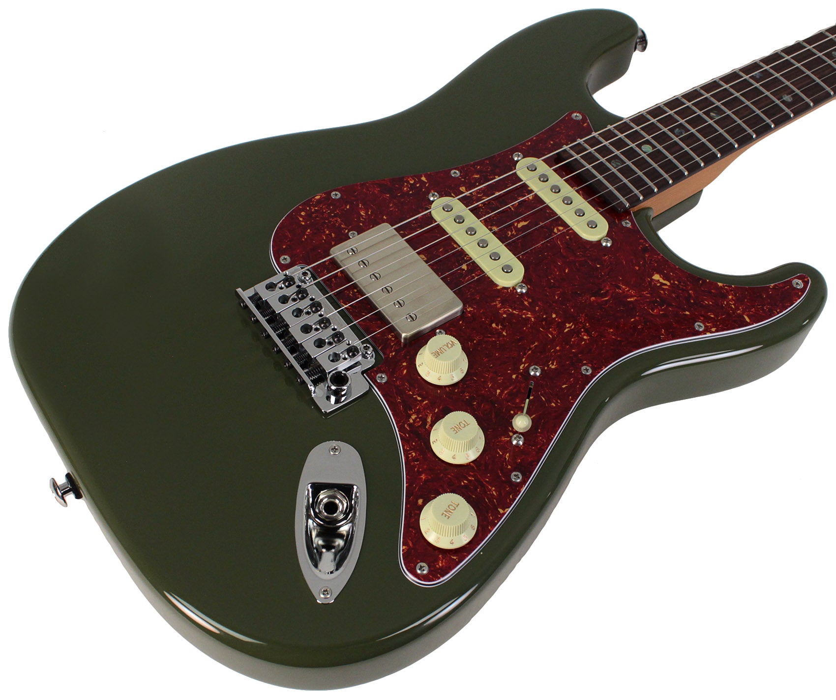 Suhr Select Classic S HSS Guitar, Roasted Neck, Forest Green