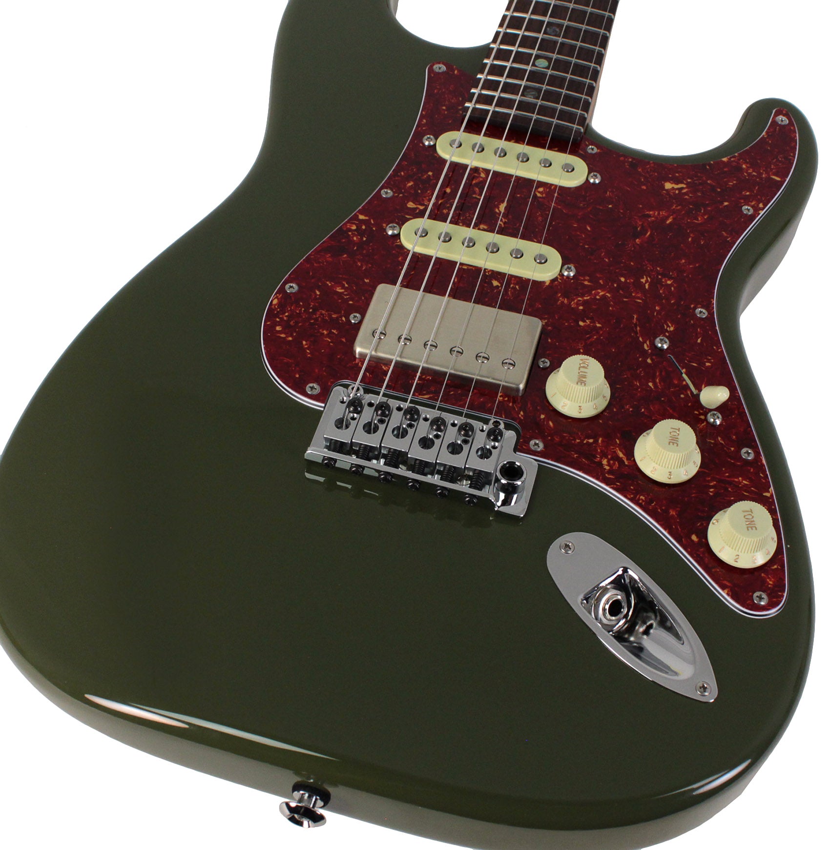 Suhr Select Classic S HSS Guitar, Roasted Neck, Forest Green