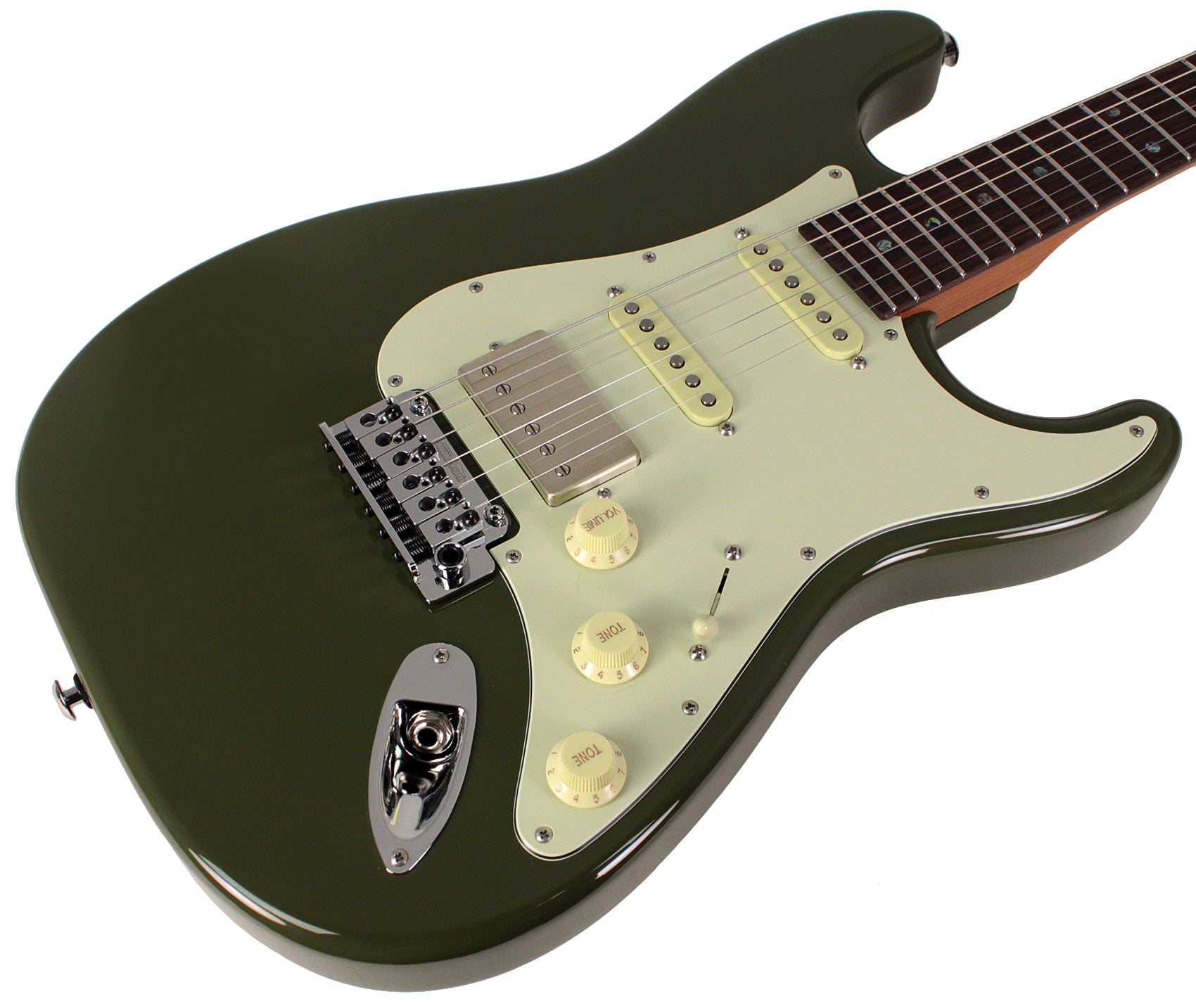 Suhr Select Classic S HSS Guitar, Roasted Neck, Forest Green