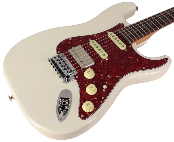 Suhr Select Classic S HSS Guitar, Roasted Neck, Olympic White