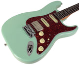 Suhr Select Classic S HSS Guitar, Roasted Neck, Surf Green, Tortoise Shell
