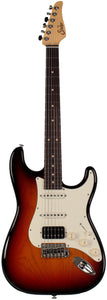 Suhr Classic S HSS Guitar, 3 Tone Burst, Rosewood