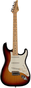 Suhr Classic S Guitar, 3 Tone Burst, Maple