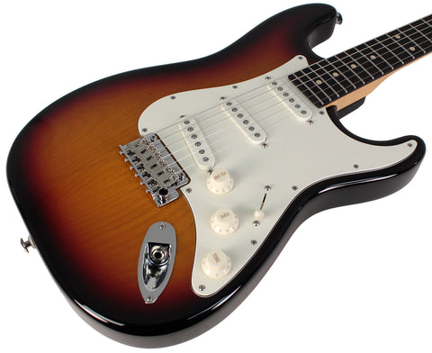 Suhr Classic S Guitar, 3 Tone Burst, Rosewood - Humbucker Music