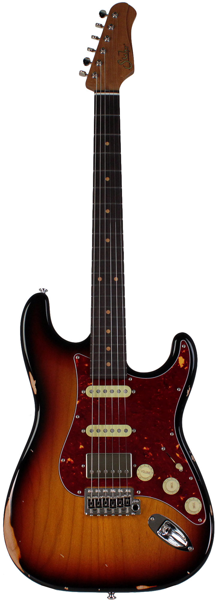 Suhr Select Classic S Antique HSS Guitar, Roasted Neck, 3-Tone