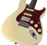 Suhr Select Classic S HSS Guitar, Roasted Neck, Vintage White, Tortoise Shell - Humbucker Music