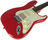 Suhr Select Classic S HSS Guitar, Roasted Neck, Dakota Red, Aged Green