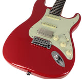 Suhr Select Classic S HSS Guitar, Roasted Neck, Dakota Red, Aged Green