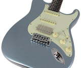 Suhr Select Classic S HSS Guitar, Roasted Neck, Ice Blue Metallic, Aged Green