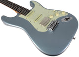 Suhr Select Classic S HSS Guitar, Roasted Neck, Ice Blue Metallic, Aged Green