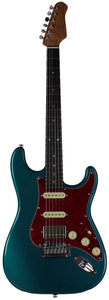 Suhr Select Classic S HSS Guitar, Roasted Neck, Ocean Turquoise Metallic, Tortoise Shell
