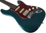 Suhr Select Classic S HSS Guitar, Roasted Neck, Ocean Turquoise Metallic, Tortoise Shell