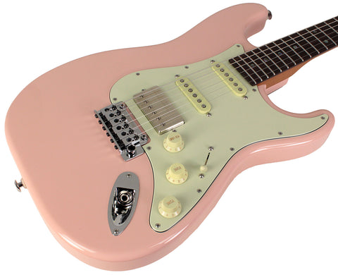 Suhr Select Classic S HSS Guitar, Roasted Neck, Shell Pink