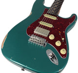Suhr Select Classic S Antique HSS Guitar, Roasted Neck, Sherwood Green Metallic, Tortoise Shell