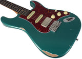 Suhr Select Classic S Antique HSS Guitar, Roasted Neck, Sherwood Green Metallic, Tortoise Shell