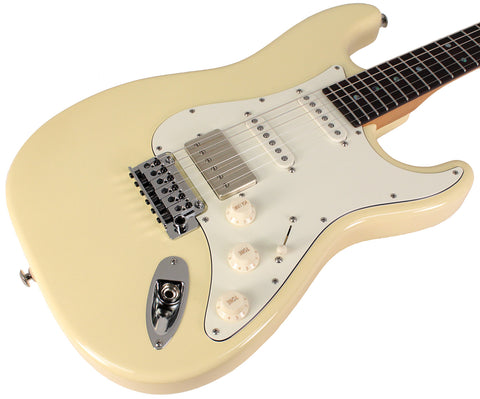Suhr Select Classic S HSS Guitar, Roasted Neck, Vintage White, Parchment