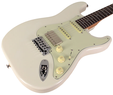 Suhr Select Classic S HSS Guitar, Roasted Neck, Olympic White, Parchment