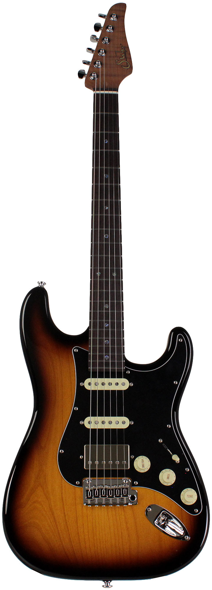 Suhr Select Classic S HSS Guitar, Roasted Flamed Neck, 2 Tone Burst, R ...