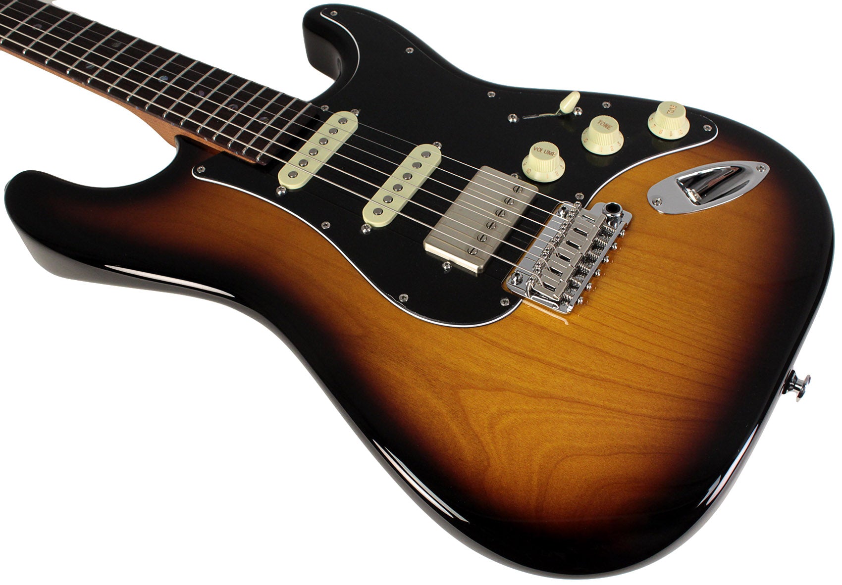 Suhr Select Classic S HSS Guitar, Roasted Flamed Neck, 2 Tone