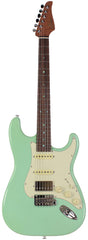 Suhr Custom Classic S HSS Guitar, Roasted Flamed Neck, Surf Green, Hardshell Case