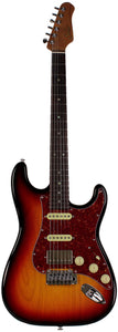 Suhr Select Classic S HSS Guitar, Roasted Neck, 3-Tone Burst, Tortoise Shell