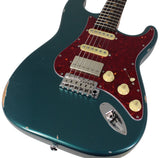 Suhr Select Classic S Antique HSS Guitar, Roasted Neck, Ocean Turquoise Metallic, Tortoise Shell