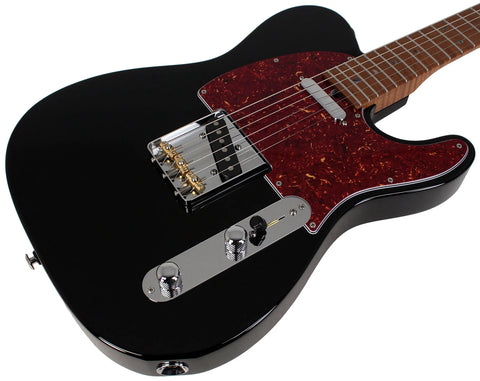 Suhr Select Classic T Roasted, Flamed, Swamp Ash, Black - Humbucker Music