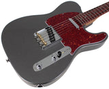 Suhr Select Classic T Roasted, Flamed, Swamp Ash, Charcoal Metallic, Rosewood
