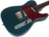 Suhr Select Classic T Roasted, Flamed, Swamp Ash, Ocean Turquoise Metallic, Rosewood - Humbucker Music