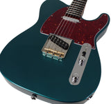 Suhr Select Classic T Roasted, Flamed, Swamp Ash, Ocean Turquoise Metallic, Rosewood - Humbucker Music