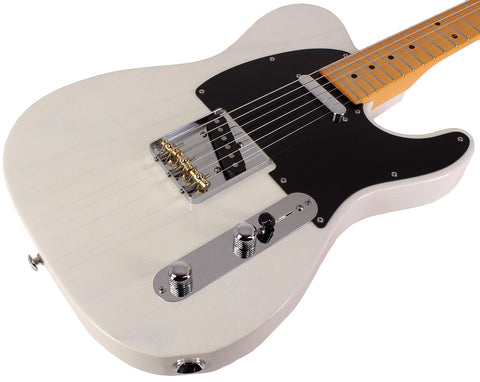 Suhr Classic T Guitar, Swamp Ash, Trans White - Humbucker Music