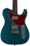 Suhr Select Classic T HH Guitar, Roasted Flamed Neck, Ocean Turquoise Metallic, Rosewood - Humbucker Music