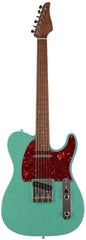 Suhr Select Classic T Roasted, Flamed, Swamp Ash, Trans Surf Green, Hardshell