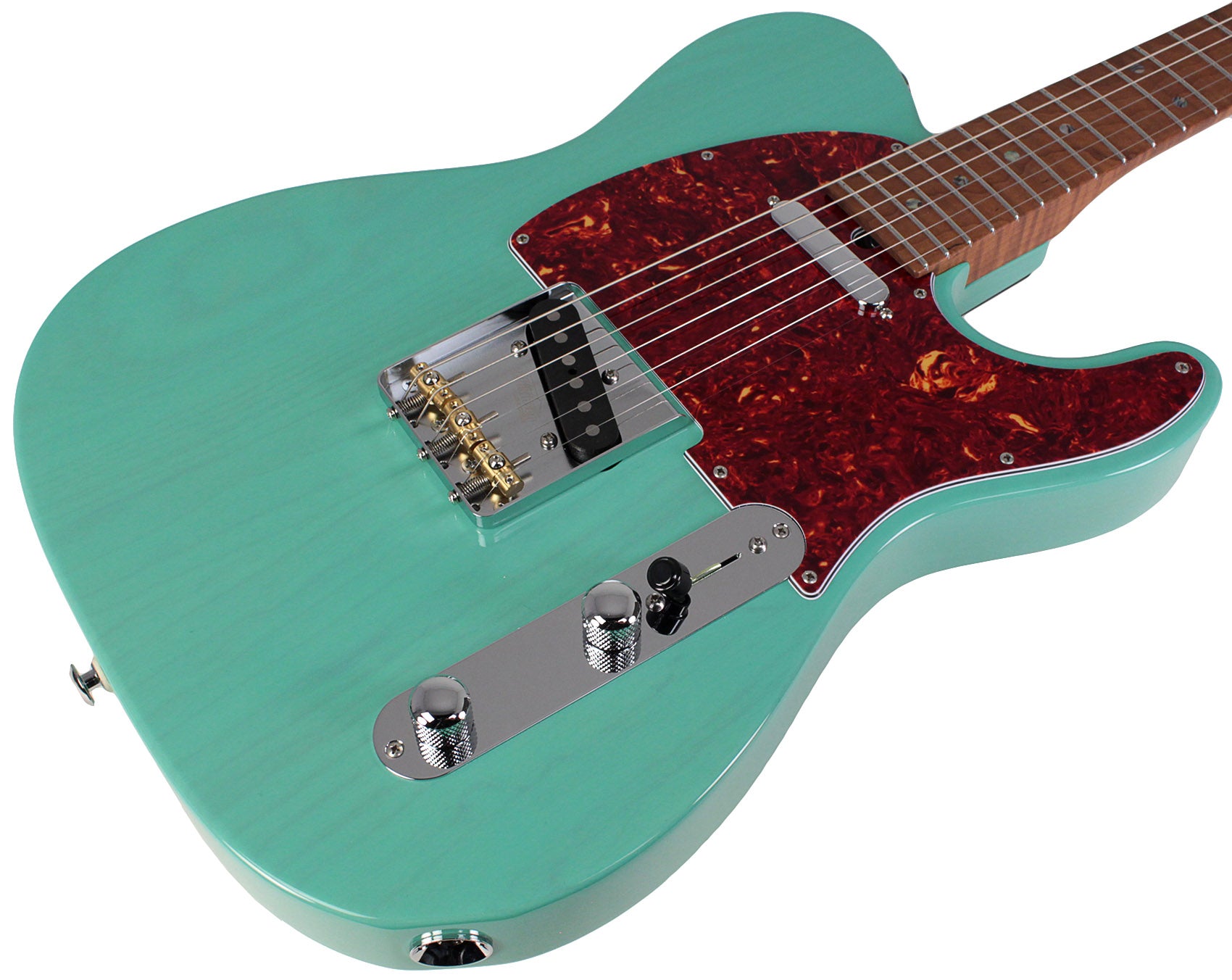 Suhr Select Classic T Roasted, Flamed, Swamp Ash, Trans Surf Green