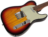 Suhr Select Classic T Roasted, Flamed, Swamp Ash, 3-Tone Burst, Aged Green