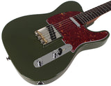 Suhr Select Classic T Roasted, Flamed, Swamp Ash, Dark Forest Green, Rosewood