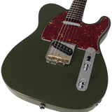 Suhr Select Classic T Roasted, Flamed, Swamp Ash, Dark Forest Green, Rosewood